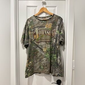 NASCAR Real Tree Camouflage T-Shirt Men’s XL/ Xxl distressed